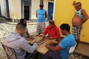 joueurs de dominos à Cuba