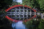 Pont du temple Sumiyoshi Taisha à Osaka.